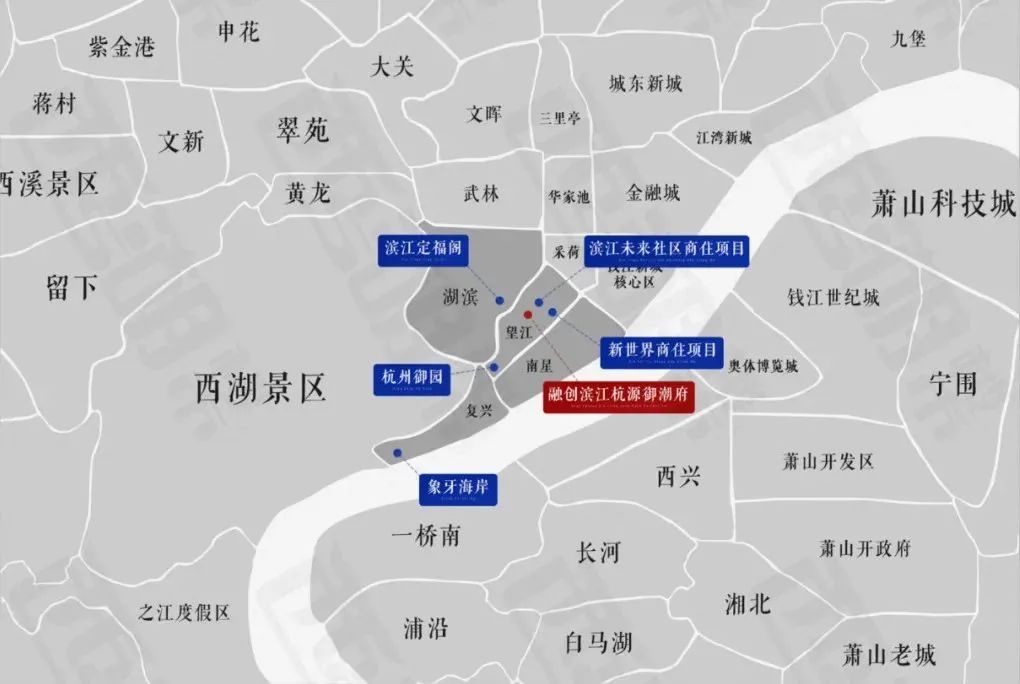 杭州市2021年新房限价地图(主城区)