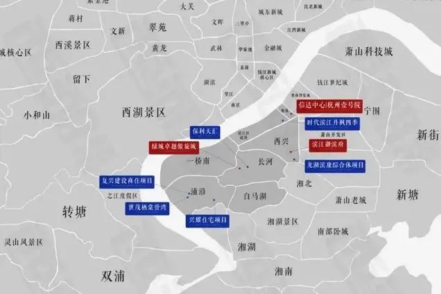 杭州市2021年新房限價地圖(主城區)